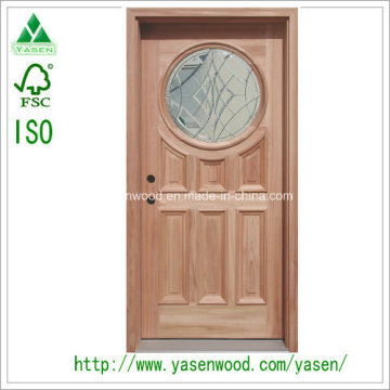 China Yasen Wooden Entry Türen mit Glas dekorieren
